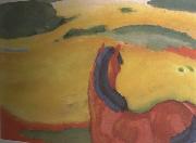 Franz Marc Horse in the Landsacape (mk34) oil on canvas